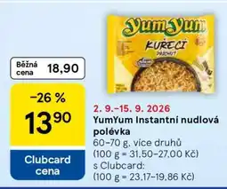 Tesco YumYum Instantní nudlová polévka nabídka