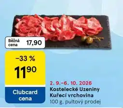 Tesco Kostelecké Uzeniny Kuřecí vrchovina nabídka
