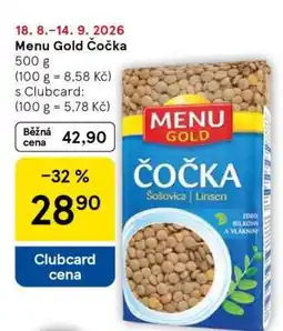 Tesco Menu Gold Čočka nabídka