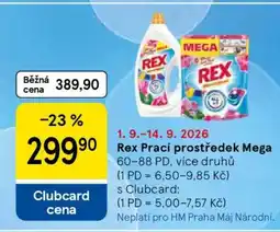 Tesco Rex Prací prostředek Mega nabídka