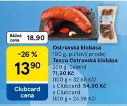 Tesco Ostravská klobása nabídka
