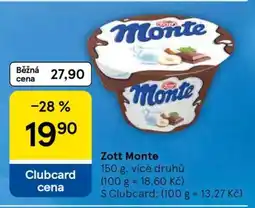 Tesco ZOTT Monte nabídka
