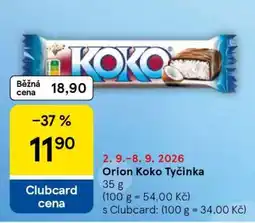 Tesco Orion Koko Tyčinka nabídka