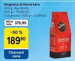 Tesco VERGNANO ZRNKOVÁ KÁVA nabídka
