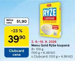 Tesco Menu Gold rýže loupaná nabídka