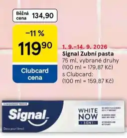 Tesco Signal zubní pasta nabídka