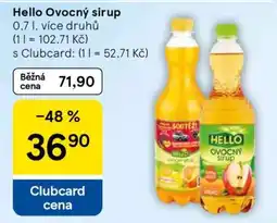 Tesco Hello Ovocný sirup nabídka
