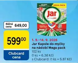 Tesco Jar Kapsle do myčky na nádobí Mega pack nabídka