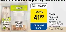 Tesco Piknik Papírové kelímky nabídka