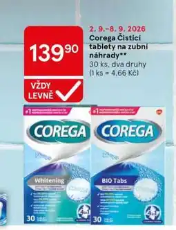Tesco Corega Čistící tablety na zubní náhrady nabídka