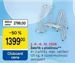 Tesco Žebřík s plošinou nabídka