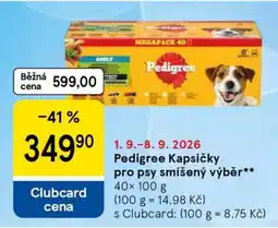 Tesco Pedigree Kapsičky pro psy smíšený výběr nabídka