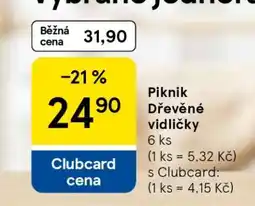 Tesco Piknik Dřevěné vidličky nabídka
