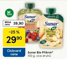 Tesco SUNAR BIO příkrm nabídka