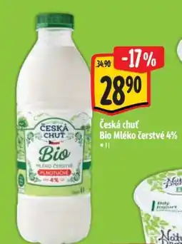 Albert Česká chuť Bio Mléko čerstvé 4% nabídka