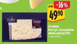 Albert Excellent Kozí sýr s koriandrem mladý uleželý 50% nabídka