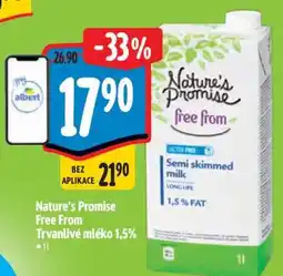 Albert Nature's Promise Free From Trvanlivé mléko 1,5% nabídka
