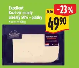 Albert Excellent Kozí sýr mladý uleželý 50% - plátky nabídka