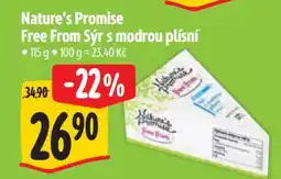 Albert Nature’s Promise Free from Sýr s modrou plísní nabídka