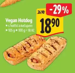 Albert Vegan hotdog nabídka