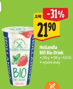 Albert Hollandia Bifi BIO drink nabídka