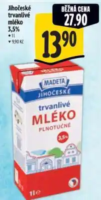 Albert Jihočeské Trvanlivé mléko 3,5% nabídka