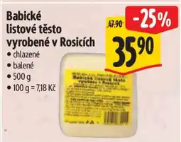 Albert Babičké listové těsto vyrobené v Rosicích nabídka