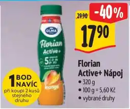Albert Florian Active nápoj nabídka