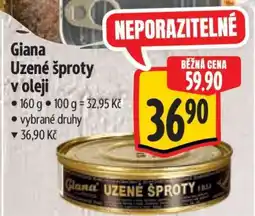 Albert Giana Uzené šproty v oleji nabídka