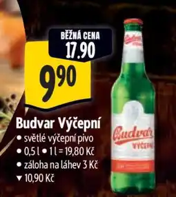 Albert Budvar výčepní nabídka
