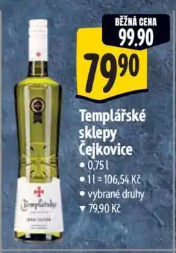 Albert Templářské sklepy Čejkovice nabídka