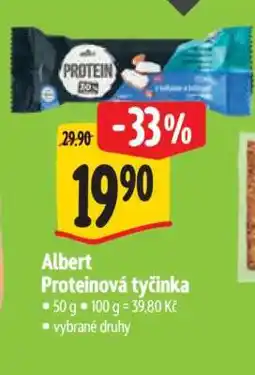 Albert Albert Proteinová tyčinka nabídka