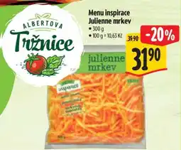 Albert Menu inspirace Julienne mrkev nabídka