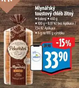 Albert Mlynářský Toustový chléb žitný nabídka