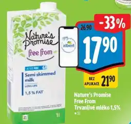 Albert Nature's Promise Free From Trvanlivé mléko 1,5% nabídka