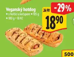 Albert Veganský hotdog nabídka