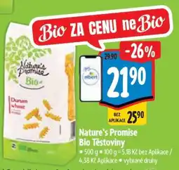 Albert Nature’s Promise Bio Těstoviny nabídka
