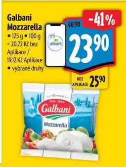 Albert Galbani mozzarella nabídka