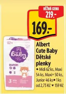 Albert Albert Cute Baby Dětské plenky nabídka