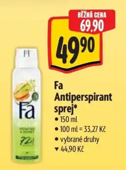 Albert Fa antiperspirant sprej nabídka