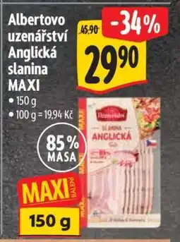 Albert Albertovo uzenářství Anglická slanina MAXI nabídka