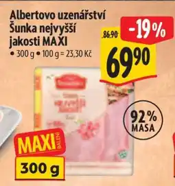 Albert Albertovo uzenářství Šunka nejvyšší jakosti MAXI nabídka