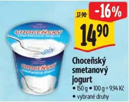 Albert Choceňský smetanový jogurt nabídka