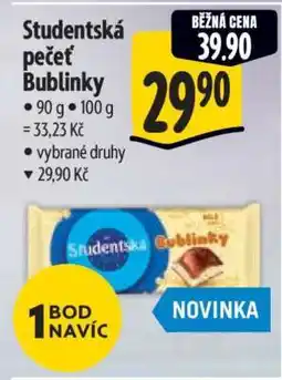 Albert Studentská pečeť Bublinky nabídka