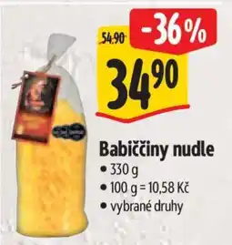 Albert Babiččiny nudle nabídka