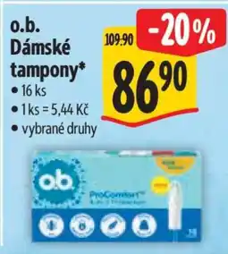 Albert O.B. DÁMSKÉ TAMPONY nabídka