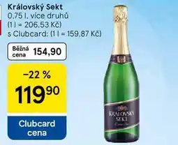 Tesco Královský Sekt, 0,75 I, více druhů nabídka