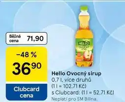 Tesco Hello Ovocný sirup, 0,7 l, více druhů nabídka