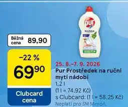 Tesco Pur Prostředek na ruční mytí nádobí nabídka