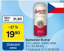 Tesco BUDVAR Pivo světlé výčepní plech nabídka